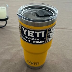 Discontinued alpine yellow 30oz yeti tumbler. Brand new with tags.